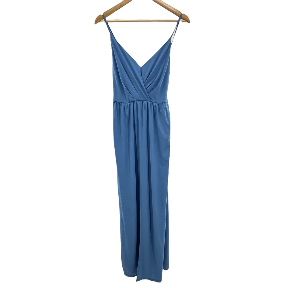 NWT BCBGeneration Riviera Blue Maxi Dress Spaghetti Strap Tie‎ Back - Size S